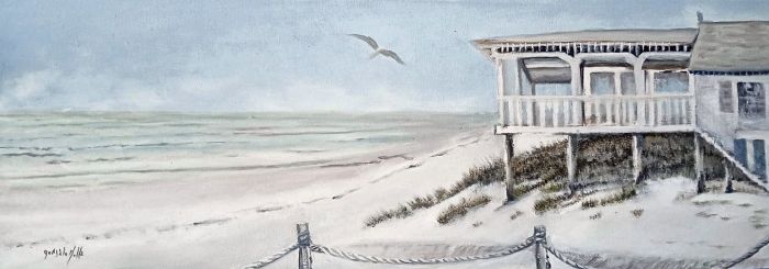 Casa sobre pilotes — Gonzalo Molla, 100 × 35 cm
