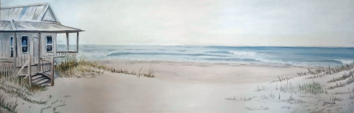 Casita en las dunas — Gonzalo Molla, 150 × 50 cm