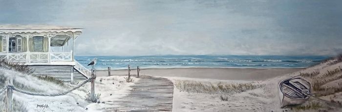 Pasarela al mar — Gonzalo Molla, 150 × 50 cm