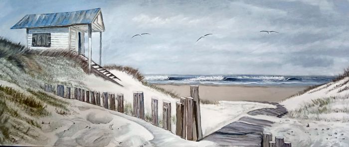 Cerco en la duna — Gonzalo Molla, 150 × 63 cm