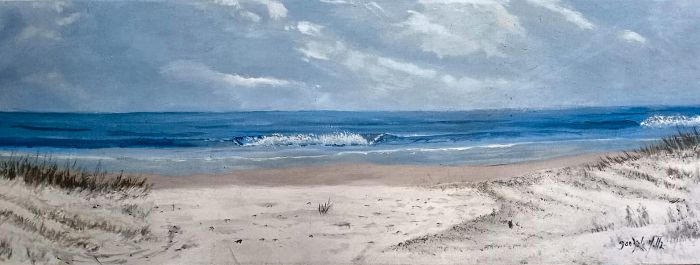 Playa entre dunas — Gonzalo Molla, 80 × 30 cm